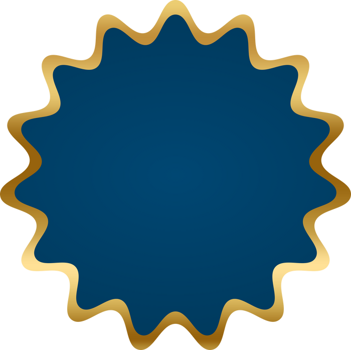 Gold seal stamp badge